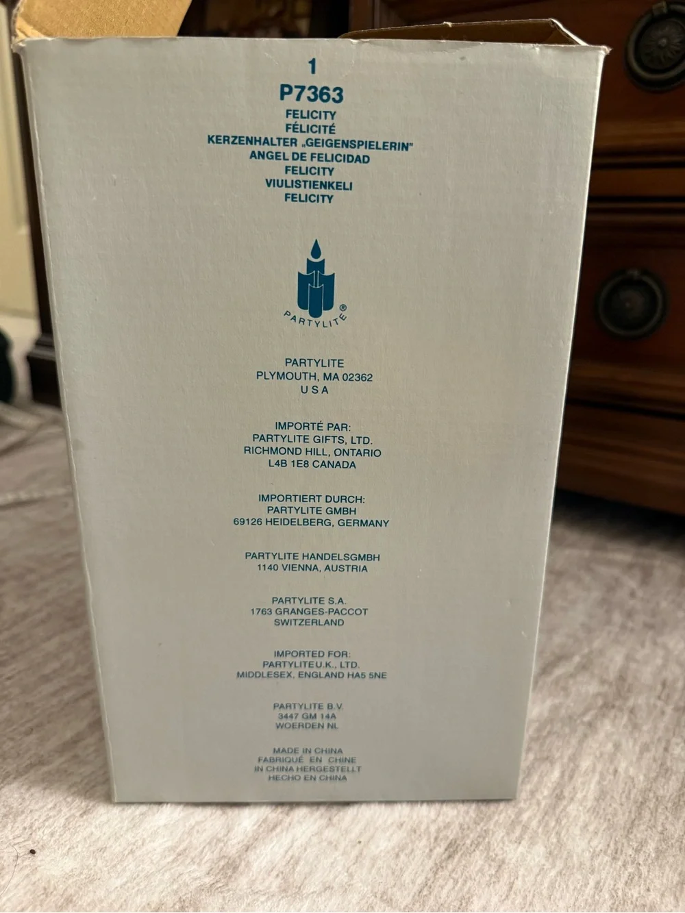 PartyLite retail box